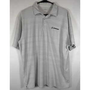 Boeing Men's X-Large Gray Polo Short Sleeve Embroidered Boeing Logo